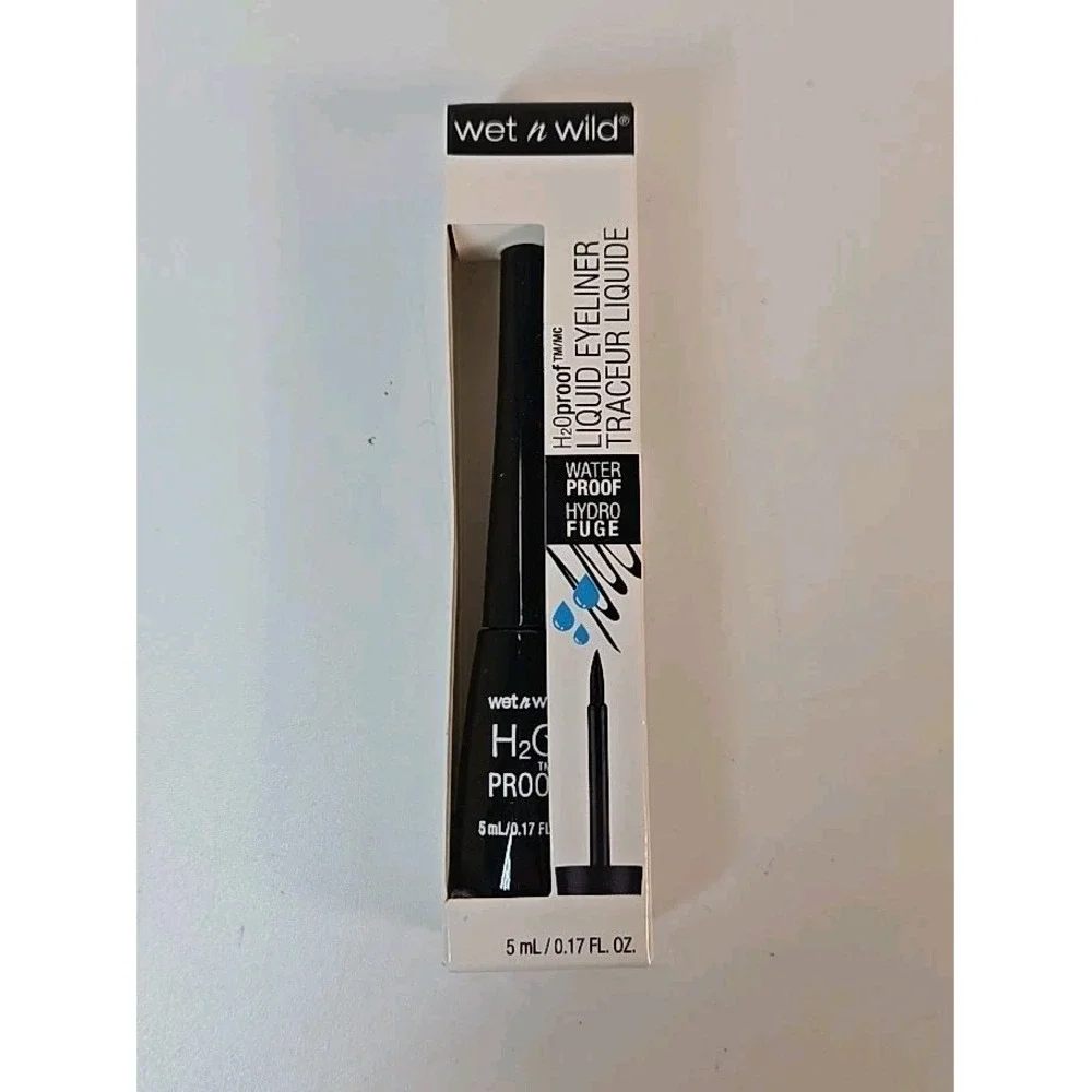 4 Pc Wet 'n Wild H2Oproof Liquid Eyeliner #879 Black Noir Waterproof 0.17 oz NEW